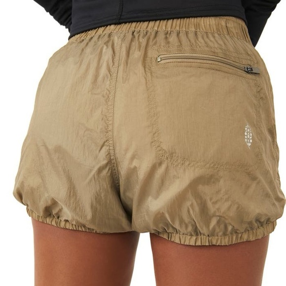 Free People Movement Olive Green Bubble Hem Athletic Shorts 🔥CLEAR THE CLOSET - Picture 4 of 5